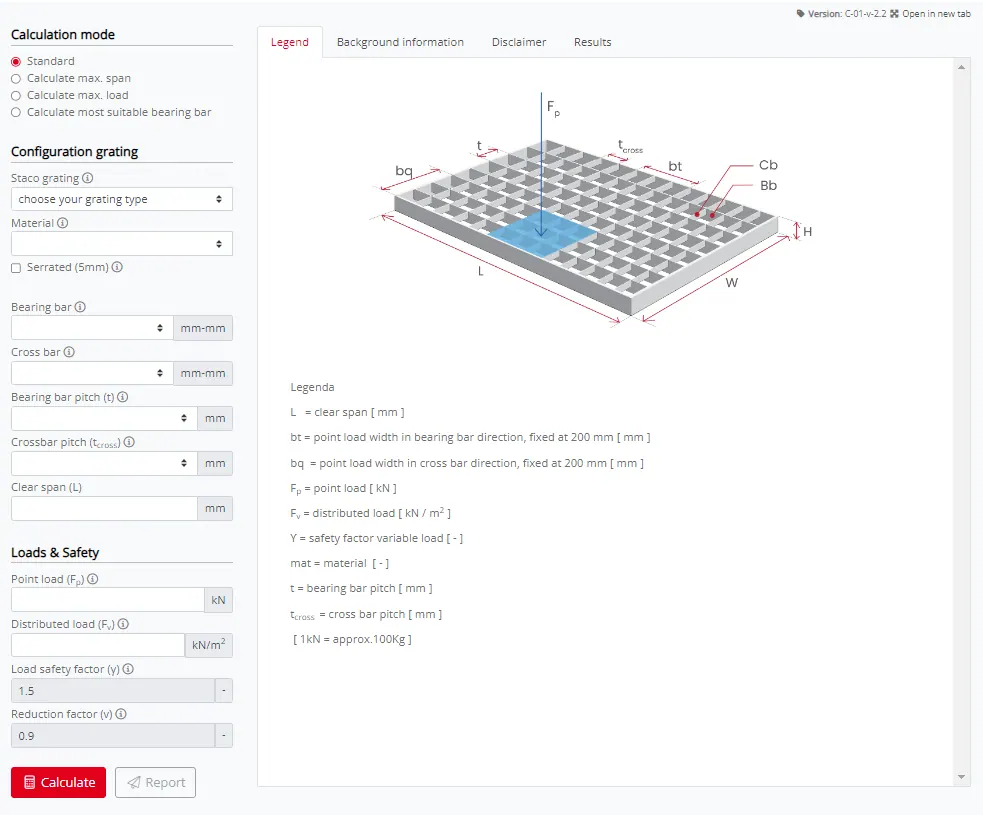 Calculatietools voor metalen roosters, traptreden en panelen